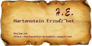 Hartenstein Erzsébet névjegykártya