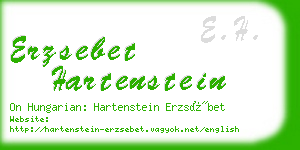 erzsebet hartenstein business card